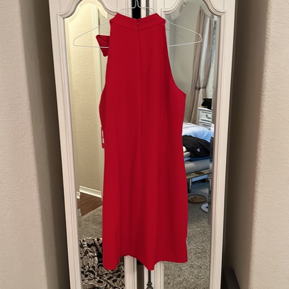 Vince Camuto Red Bow Neck Halter dress NWT - Picture 11 of 13